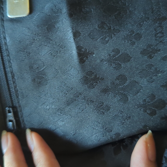 Patrick Cox monogram black and orange coated canvas baguette shoulder bag - Picture 6 of 8